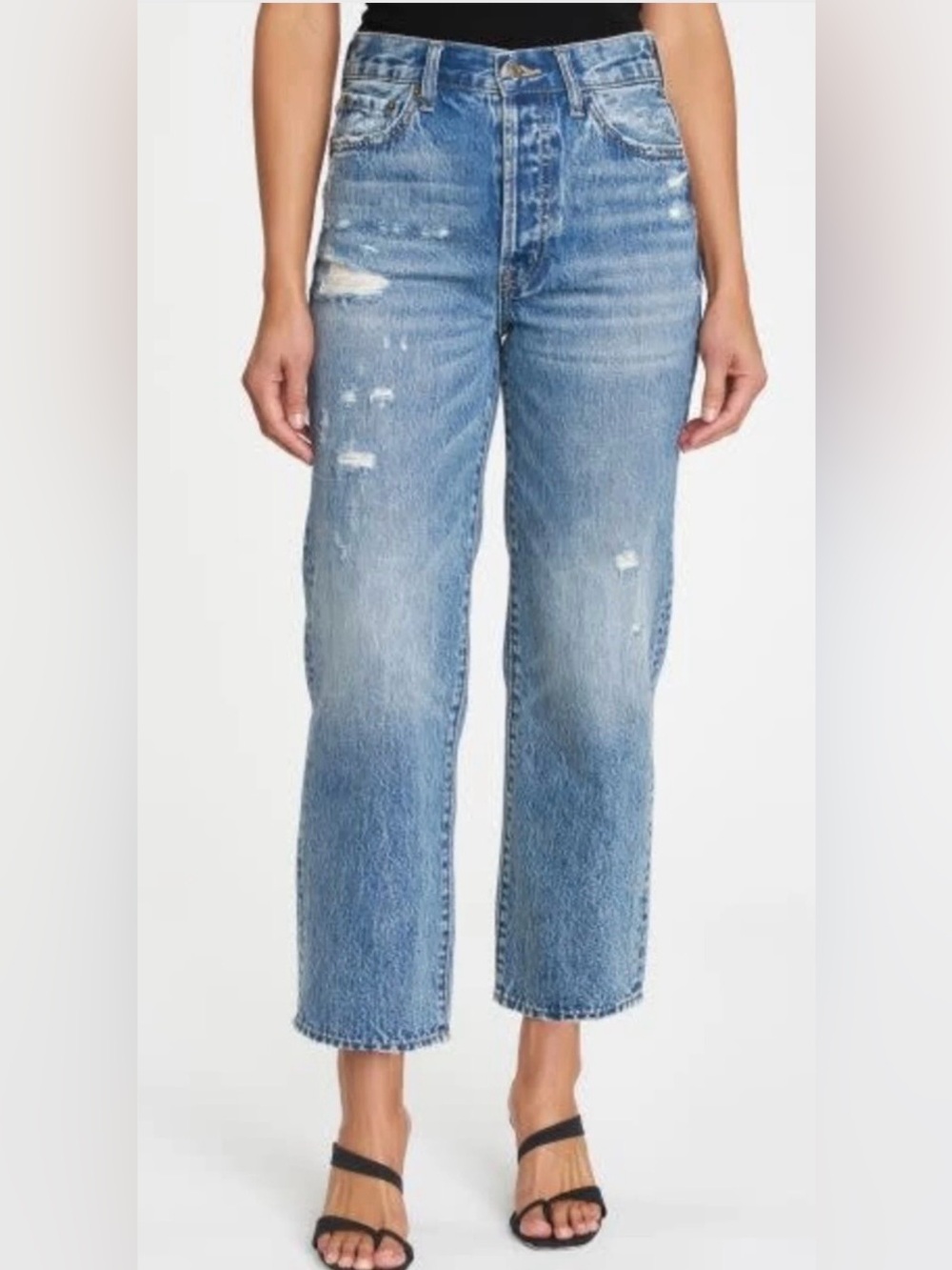 Pistola Cassie High rise Crop Relaxed Straight Jeans Size 26